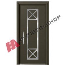 Θωρακισμένη πόρτα αλουμινίου inox Alfa SA 6140