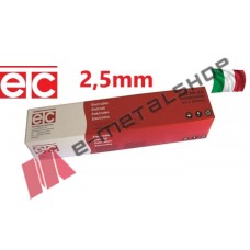 Ηλεκτρόδια για κοινούς χάλυβες ETC (κόκκινα) 2,5mm  4.4kg