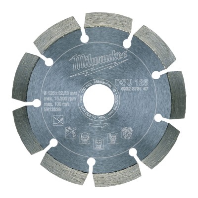 ΔΙΣΚΟΣ DSU Milwaukee ΓΙΑ ΣΚΛΗΡΑ ΚΑΙ ΛΕΙΑΝΤΙΚΑ ΥΛΙΚΑ / 125mm 4932373147