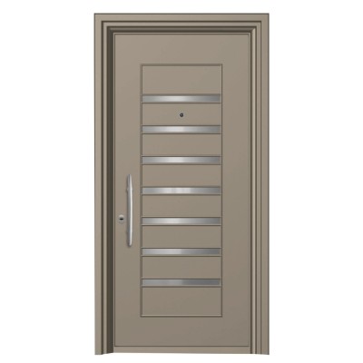 Θωρακισμένη πόρτα αλουμινίου inox Alfa SA 6065