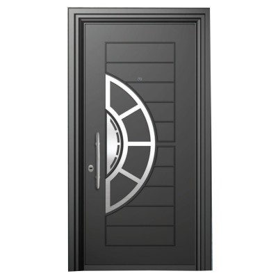 Θωρακισμένη πόρτα αλουμινίου inox Alfa SA 6040