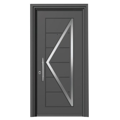 Θωρακισμένη πόρτα αλουμινίου inox Alfa SA 6060