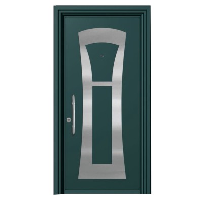 Θωρακισμένη πόρτα αλουμινίου inox Alfa SA 6070
