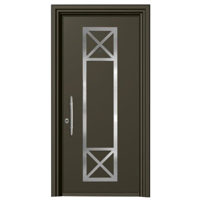 Θωρακισμένη πόρτα αλουμινίου inox Alfa SA 6140