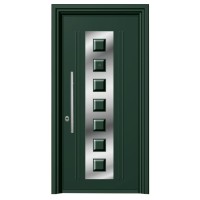 Θωρακισμένη πόρτα αλουμινίου inox Alfa SA 6240