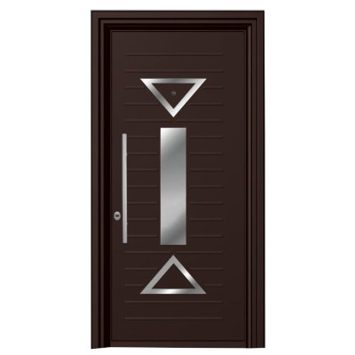 Θωρακισμένη πόρτα αλουμινίου inox Alfa SA 6270