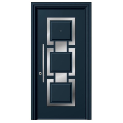 Θωρακισμένη πόρτα αλουμινίου inox Alfa SA 6290