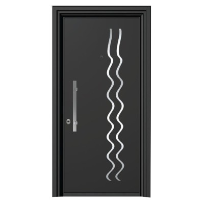 Θωρακισμένη πόρτα αλουμινίου inox Alfa SA 6330