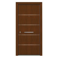 Θωρακισμένη πόρτα με επένδυση ξύλου Alfa SW 6100