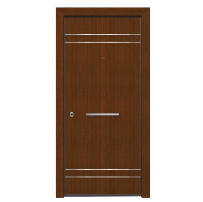 Θωρακισμένη πόρτα με επένδυση ξύλου Alfa SW 6160
