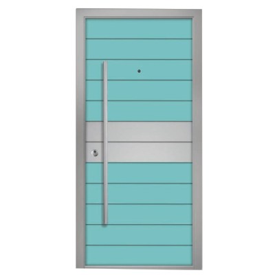 Θωρακισμένη πόρτα αλουμινίου inox Alfa SD INOX RAL 1