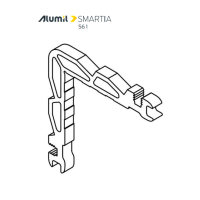 Γωνιά σύνδεσης πρεσσαριστή 10,9x6,4mm για προφίλ Φύλλο τζαμιού European Groove S61936 και Φύλλο S61976 Ανοιγόμενο Περιμετρικού Μηχανισμού,σειράς S61 Smartia Alumil 1131106000
