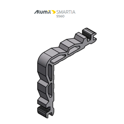 Γωνία σύνδεσης πρεσαριστή 11x11,7mm για οδηγό S594 της σειράς S560 1131111100 Alumil