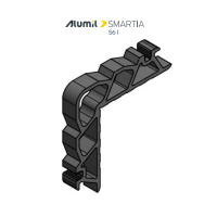 Γωνιά σύνδεσης πρεσσαριστή καρφωτή 19x10,5mm για προφίλ Κάσα ανοιγομένου S61652 σειράς S61 Smartia Alumil 1131910500
