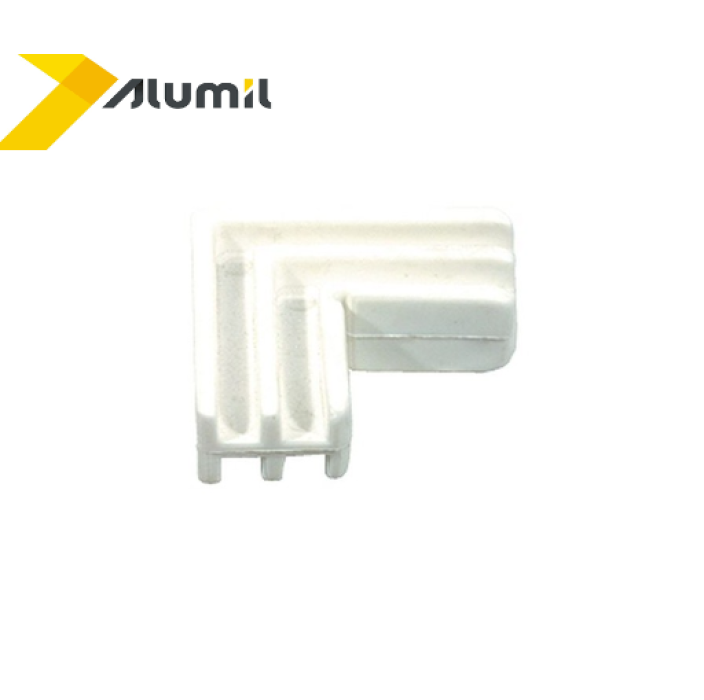 Γωνία σύνδεσης πλαστική 20,6x13,7mm για προφίλ M9008 Alumil 1209008000