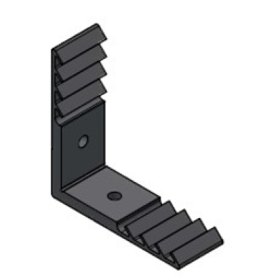 Γωνιά σύνδεσης κάσας οδηγών 5x20mm της σειράς S350 LT Alumil 1500520010