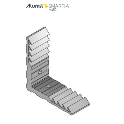 Γωνία σύνδεσης μορφής 6.4x24.5mm  χαμηλών οδηγών  της σειράς M450 LT Alumil 1500692450