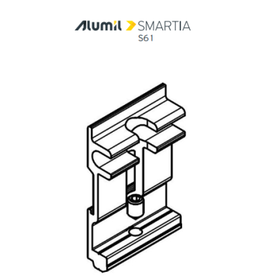 Σύνδεσμος ταυ εξωτερικός 32,6mm με βίδα Inox Alumil 1607733201