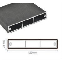 Προφίλ αλουμινίου Woodalux 24x120 με επικάλυψη συνθετικού ξύλου 6μ. σε χρώμα Palisander JK29