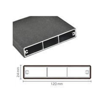 Προφίλ αλουμινίου Woodalux 24x120 με επικάλυψη συνθετικού ξύλου 6μ.