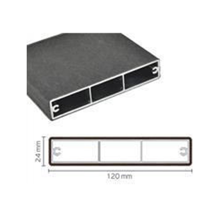 Προφίλ αλουμινίου Woodalux 24x120 με επικάλυψη συνθετικού ξύλου 6μ.