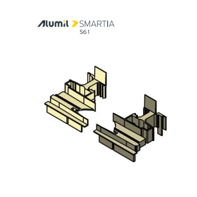 Τάπα για Μπινί S61658 για φύλλα European Groove σειράς S61 Smartia Alumil 3006165803