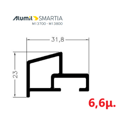 Κατωκάσι 303022– Λευκό 9016 – 6,6m – Alumil