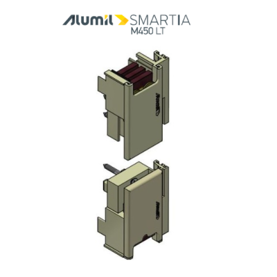 Δεξί σετ ταπών γάντζου 25mm της σειράς M450 LT Alumil 3110455001