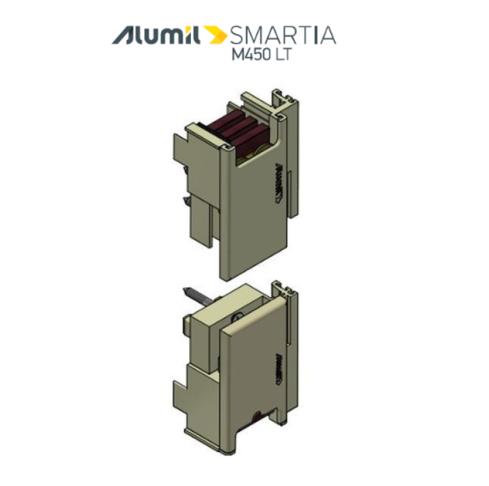 Δεξί σετ ταπών γάντζου 25mm της σειράς M450 LT Alumil 3110455001