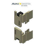 Σετ (ζεύγος) ταπών γάντζου M14406 της σειράς M14400 Alumil 3111440603