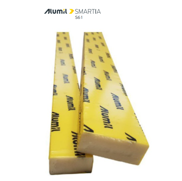 Energy Bar NRG BAR 15x30x1200mm για προφίλ Φύλλο εισόδου European Groove S61938 σειράς S61 Smartia Alumil 313150300