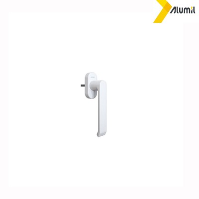 Λαβή μικρή, 137mm με καρέ 7x7mm,logo Alumil λευκή 3809073802