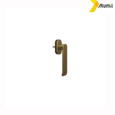 Λαβή μικρή 137mm, με καρέ 7x7mm,logo Alumil μπρονζέ 3809073807