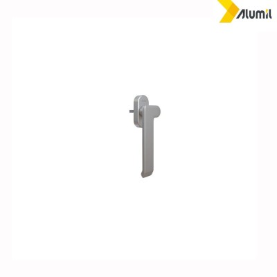 Σπαστή λαβή μικρή 137mm, με καρέ 7x7mm logo Alumil αριστερή 3809573867 τιτάνιο
