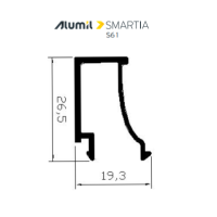Πηχάκι S60312 σειράς S61 Alumil 6m σε χρώμα λευκό 9016