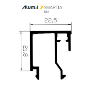 Πηχάκι S60452 σειράς S61 Alumil 6m σε χρώμα λευκό 9016