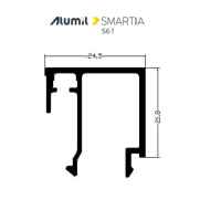 Πηχάκι S60486 σειράς S61 Alumil 6m σε χρώμα λευκό 9016