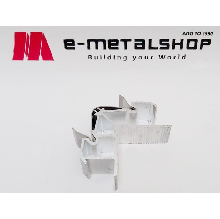 Γωνία σύνδεσης με διπλό χτύπημα 26.5*43*25 CAL  Alumil 11343270CAL