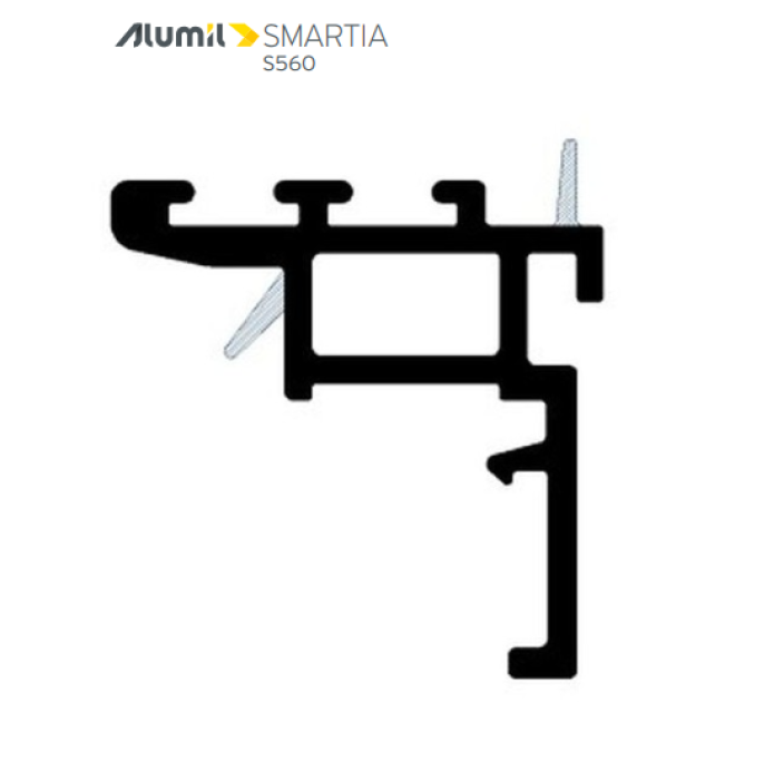 Πολυαμίδιο PVC ABS στενού γάντζου S363 Alumil 6600036310 4.6m.