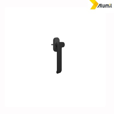 Σπαστή λαβή μικρή 137mm, με καρέ 7x7mm logo Alumil αριστερή μαύρο ματ 3809573861