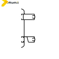 Κάσα επάλληλου M9235 σειράς Μ9200 Comfort Alumil 6m σε χρώμα λευκό 9016