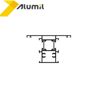 Ταύ M9658  για κάσες σειράς Μ9650 Alumil 6m σε χρώμα λευκό 9016