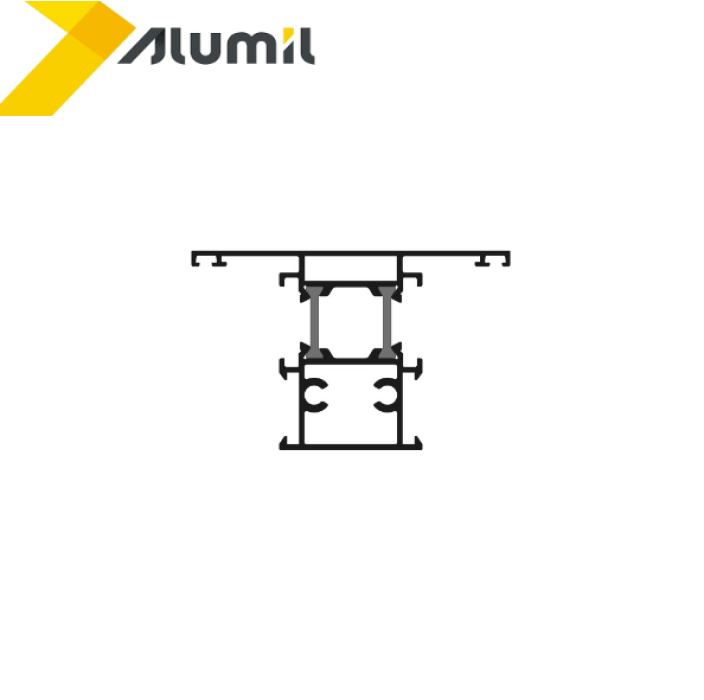 Ταύ M9658  για κάσες σειράς Μ9650 Alumil 6m σε χρώμα λευκό 9016