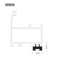 Πρόσθετο Προφίλ Φυσσούνας M9806 σειράς M9800 Alumil 6m σε χρώμα λευκό 9016