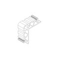Γωνία σύνδεσης γωνιάστρας 23x25,5mm για M19670-M19674 Alumil 1132325100