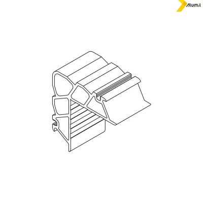 Γωνία σύνδεσης γωνιάστρας 23x42mm Alumil 1132341600