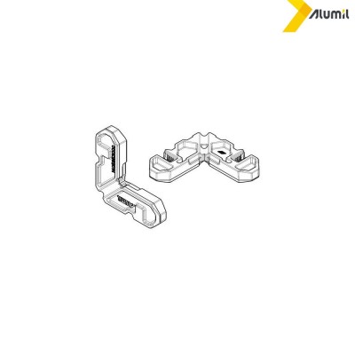 Γωνία σύνδεσης πρέσσας 23x10,8mm για κάσα S67510 Alumil 1405853000