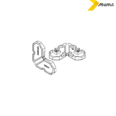 Γωνία σύνδεσης πρέσσας 33x10,8mm Alumil 1405854000