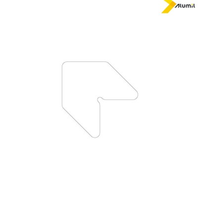 Γωνία επιπεδότητας 15x30x1,25 για προφίλ S61936 Alumil 1807715500