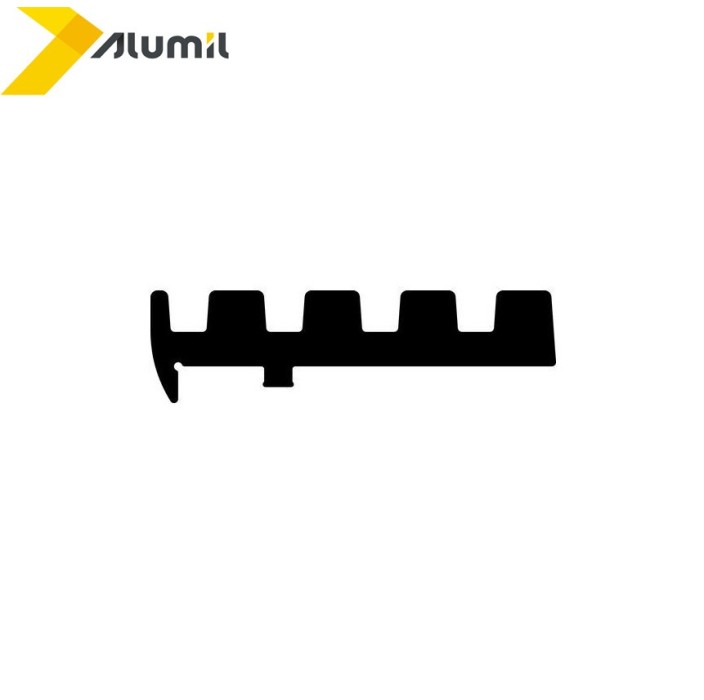 Ελαστικό (λάστιχο) βάσης για τζάμι Μ8200 8+8mm Alumil (1 ανά μέτρο)